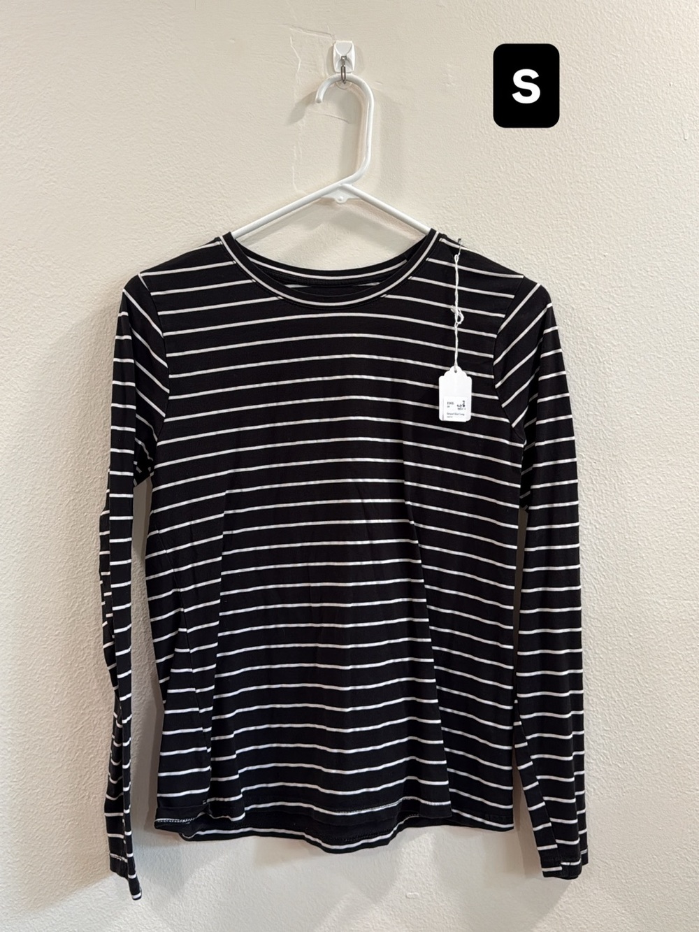 Black & White Striped Long Sleeve Tee